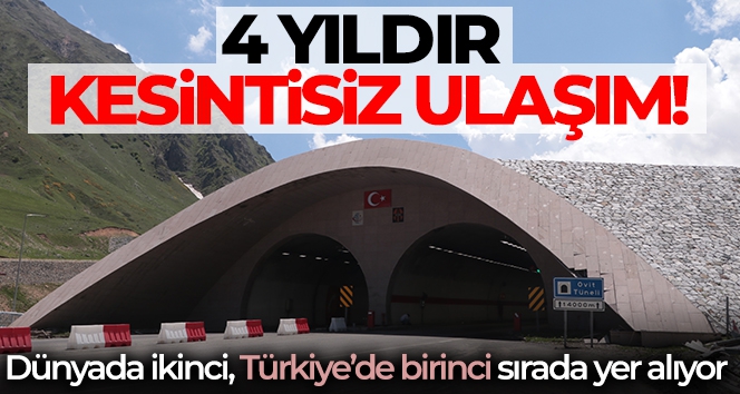Ovit Tüneli ile ulaşım Rize-Erzurum arasında 4 yıldır yaz kış aksamıyor