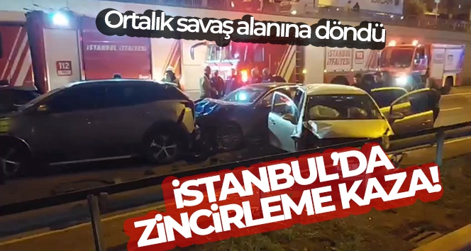 Pendik'te zincirleme trafik kazası: 3 yaralı