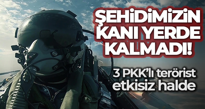 Şehidimizin kanı yerde kalmadı! 3 PKK'lı terörist etkisiz halde