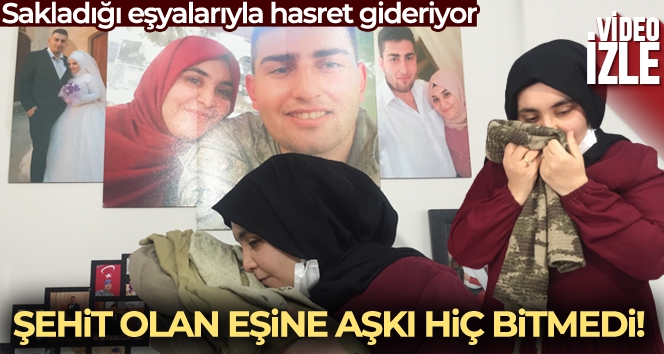 Şehit olan eşine aşkı hiç bitmedi