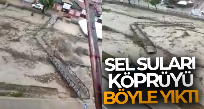 Sel suları 2 köprüyü yıktı, evleri su bastı