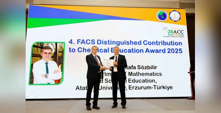 Sözbilir'e uluslararası kimya ödülü: Bangkok'ta başarı