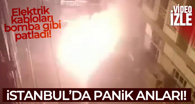 Sultangazi'de bomba gibi patlayan yer altı kabloları paniğe neden oldu