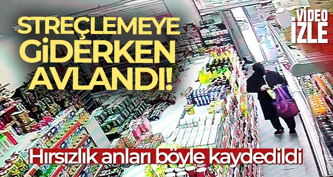 Sultangazi'de yaşlı kadının marketten hırsızlık yaptığı anlar kamerada