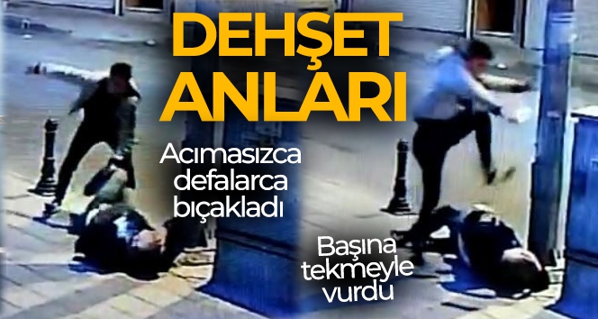 Tekirdağ'da dehşet anları: Acımasızca defalarca bıçakladı, başına tekmeyle vurdu