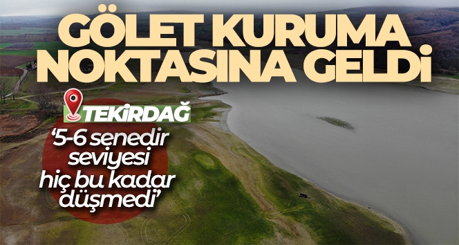 Tekirdağ'da gölet kuruma noktasına geldi