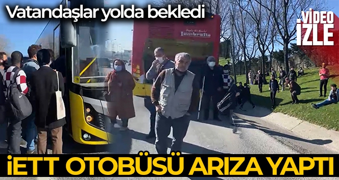 TEM Otoyolu'nda İETT otobüsü arıza yaptı: Vatandaşlar yolda bekledi