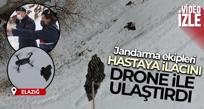 Tipi yolu kapattı, jandarma ekipleri hastaya ilacını drone ile ulaştırdı