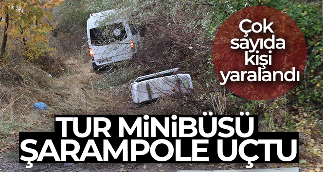 Tur minibüsü şarampole uçtu: 20 yaralı