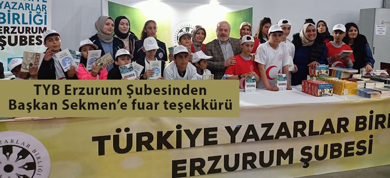 TYB Erzurum Şube Başkanı İspirli’den Başkan Sekmen’e kitap fuarı teşekkürü