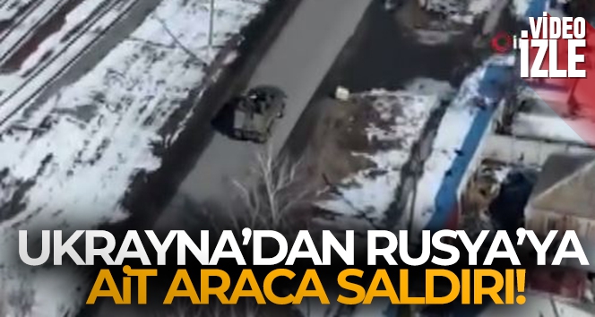 Ukrayna, Rusya'ya ait askeri araca düzenlenen saldırıyı yayınladı