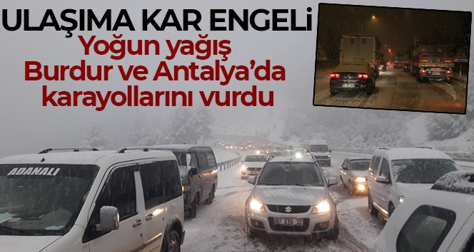 Yoğun kar yağışı bazı bölgelerde ulaşımı engelledi